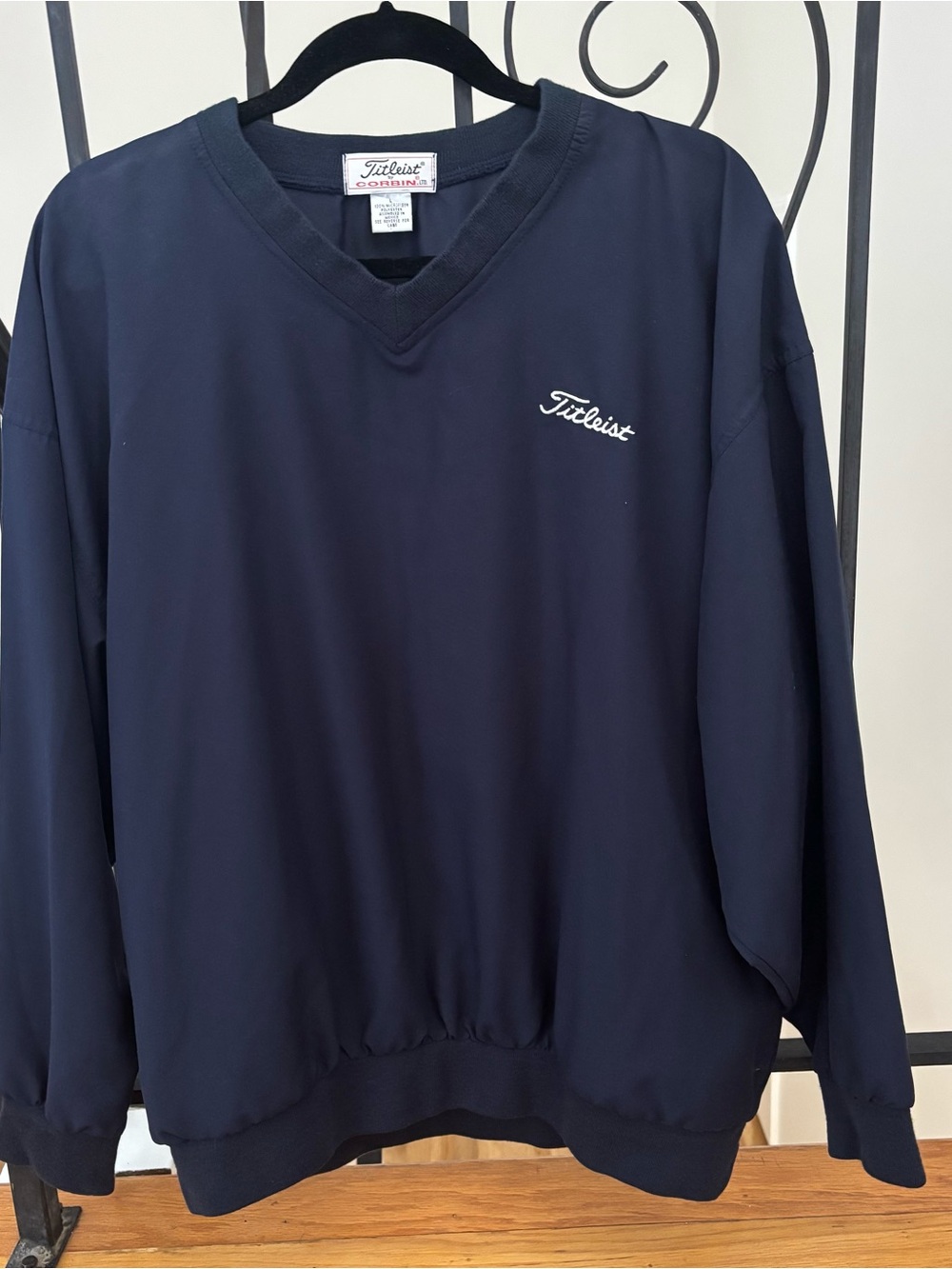 Vintage Titleist by CORBIN Navy V-Neck Pullover With Embroidered Logo